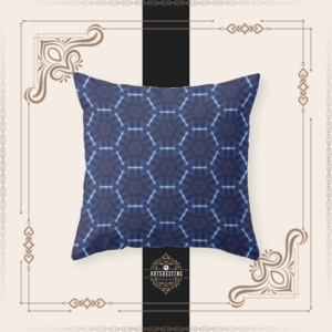 Indigo Tribal Geometry Throw Pillow