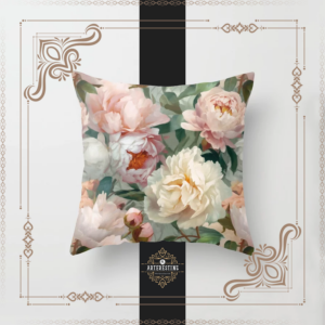 Blooming Symphony: Watercolor Garden of Summer Roses Throw Pillow