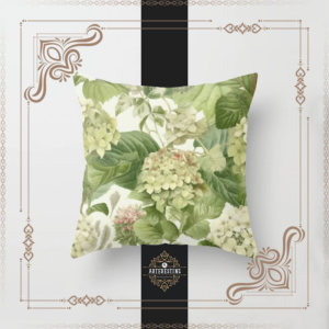 Emerald Eden: Watercolor Symphony of a Lush Garden Throw Pillow