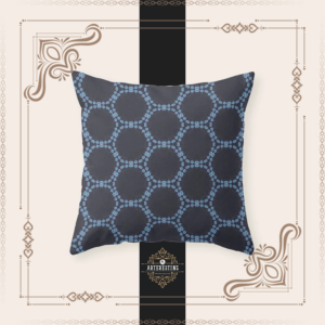 Mystic Indigo: Patterns of Culture and Color Throw Pillow