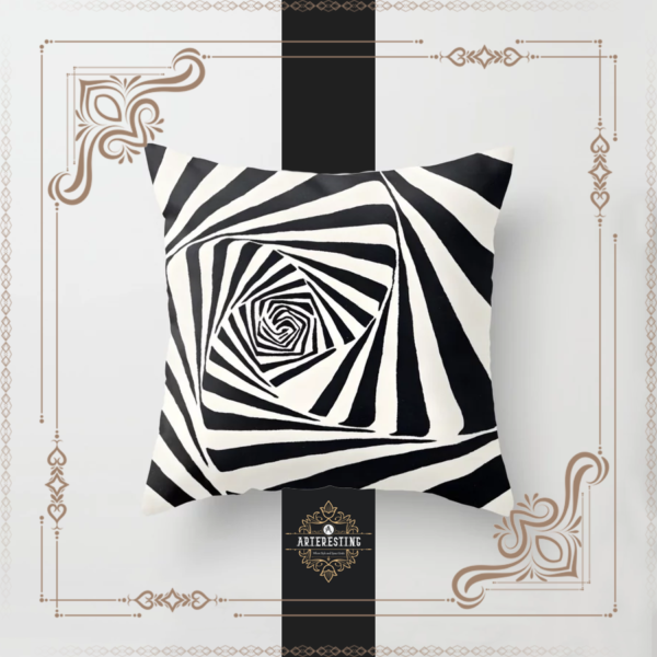 Monochrome Mirage: A Play of Light and Shadows Throw Pillow