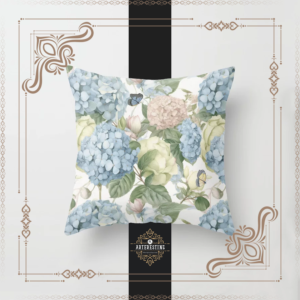 Butterfly Garden Serenade: A Floral Oasis in Pastel Harmony Throw Pillow