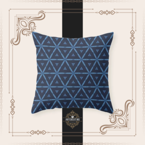 The Indigo Odyssey: A Journey in Pattern Throw Pillow