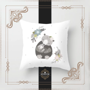 Embracing Love: Parental Bonds Illustrated for Nursery Treasures Throw Pillow