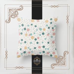 Colorful Retro Revival: Vintage Kaleidoscope of Dots Throw Pillow