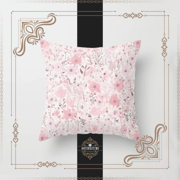 Crimson Serenity: Ethereal Red Sapphire Watercolors Throw Pillow