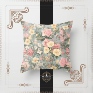 Blooms in the Garden: Watercolor Whimsy of Yellow and Pink Throw Pillow