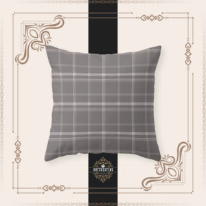 Autumn Fields: Brown-Beige Tartan for Cozy Interiors Throw Pillow