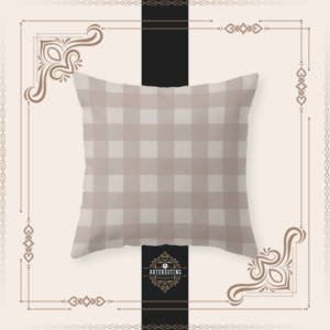 Warm Woodlands: Brown & Beige Tartan Textures Throw Pillow