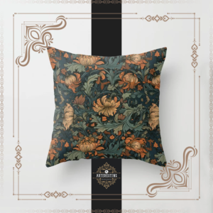 Floral Serenade: Nature's Verdant Performance Throw Pillow