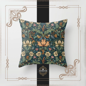 Blooming Overture: Nature's Verdant Melody Throw Pillow