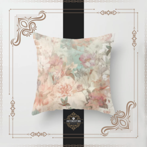 Blooming Nostalgia: Vintage Mid-Century Cottage Floral Watercolors Throw Pillow