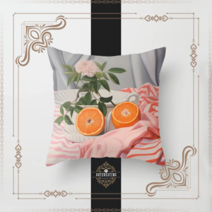 Vibrant Citrus Delight Throw Pillow