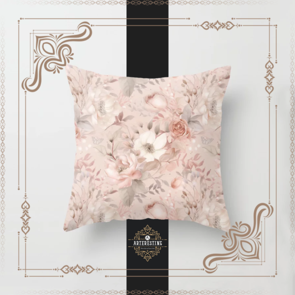 Autumnal Blossoms: Watercolor Dreams of Fall Throw Pillow