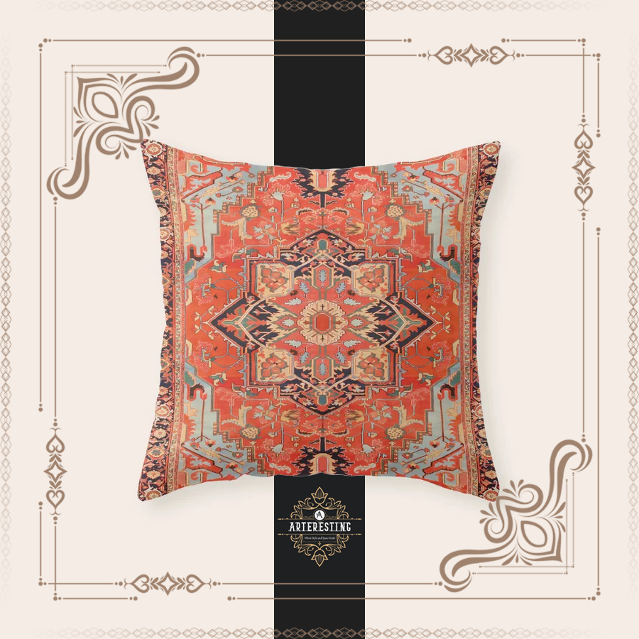 Timeless Echoes: Ottoman Meets Berber Throw Pillow