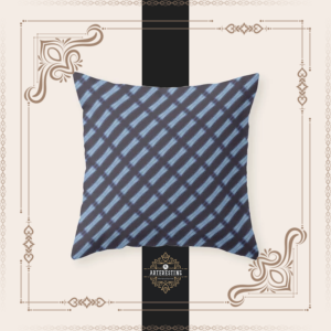 Geometric Indigo Treasures Throw Pillow