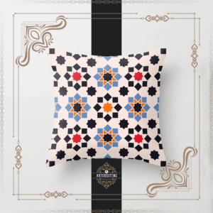 Mosaic Dreams: Bohemian Andalusian Zellige Art Throw Pillow