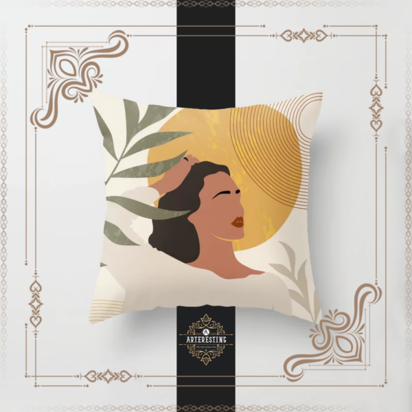 Sunlit Bohemian Reverie: Minimalist Nature's Radiant Muse Throw Pillow