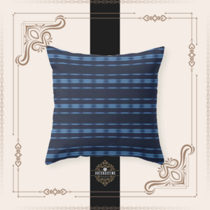 Cultural Indigo Textiles Throw Pillow