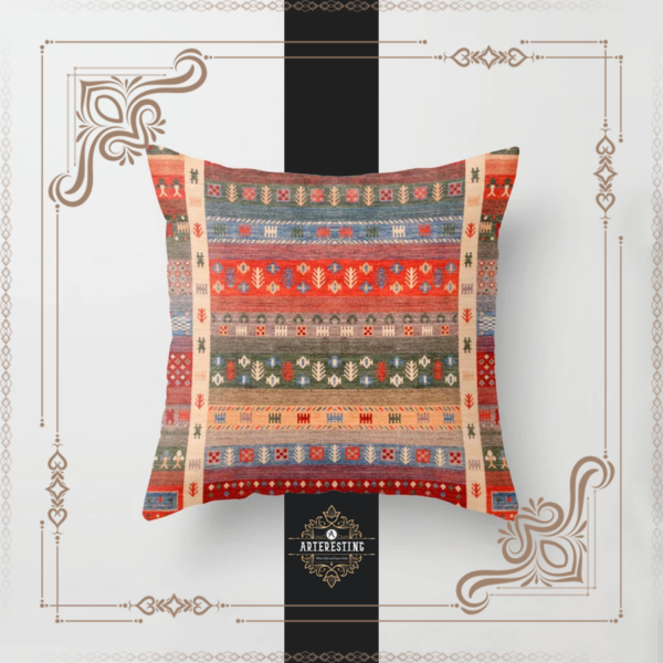 Autumn Echoes: Heritage Moroccan Bohemian Artistry Throw Pillow