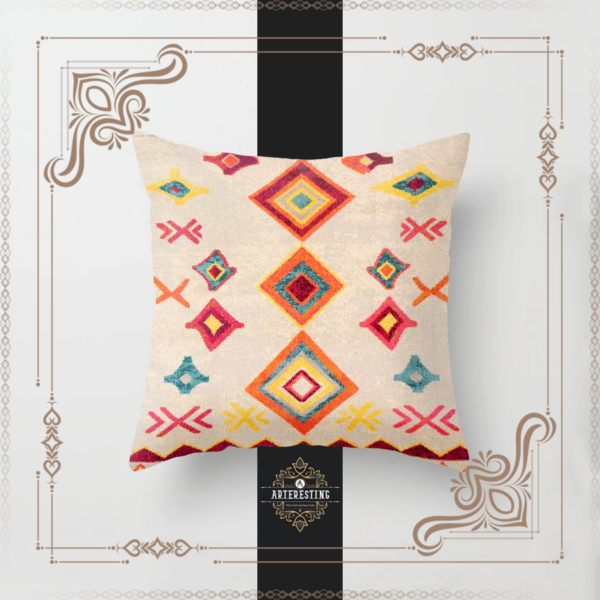 Heritage Reverie: Unveiling Moroccan Vintage Bohemian Treasures Throw Pillow