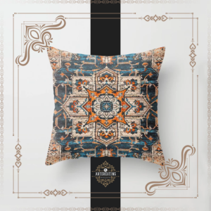 Bohemian Blooms: Traditional Moroccan Floral Heritage Throw Pillow