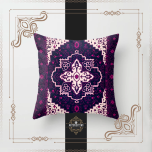 Mystical Blooms: Lavender Delights in Traditional Moroccan Artistry Throw Pillow