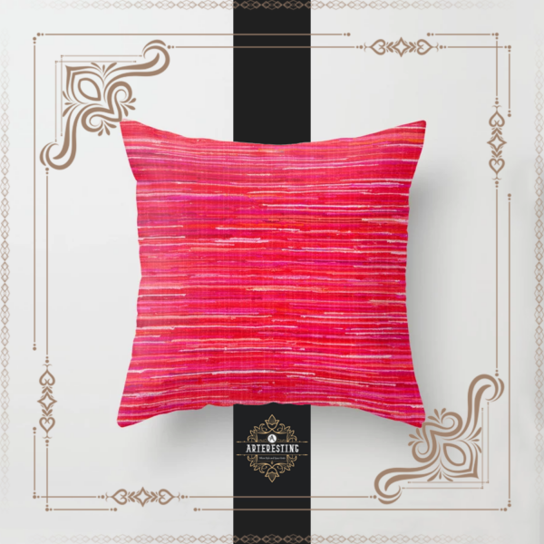 Pink Oasis: Vintage Moroccan Fabric Elegance Throw Pillow