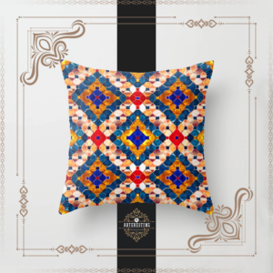 Heritage Oriental Traditional Andalusian Moroccan Zellige Tiles Style Throw Pillow