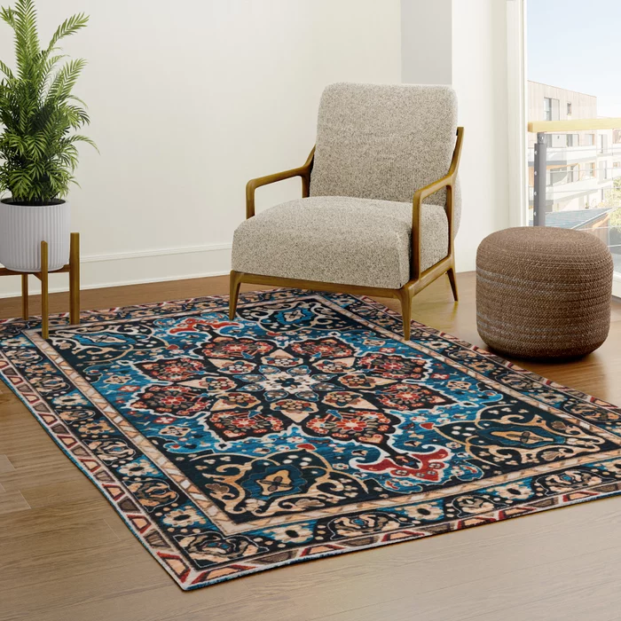 Enchanting Blossoms: Moroccan Mandala Masterpiece Rug