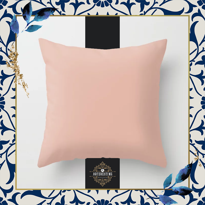 Chromatic Elegance: TERRACOTTA - SMOKY SALMON Throw Pillow