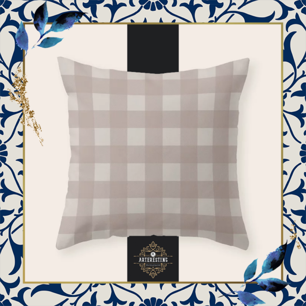 Tartan Plaid Cottage Core Throw Pillow