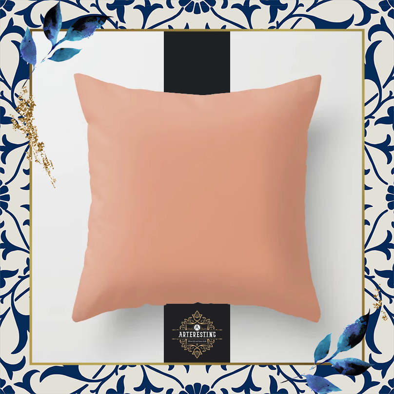 Chromatic Elegance: TERRACOTTA - PERSIMMON Throw Pillow