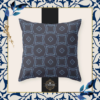 Indigo Waves Boho Accent Pillow