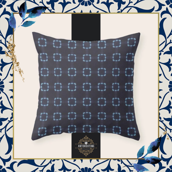 Handcrafted Indigo Moroccan Pillow Art