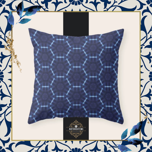 Indigo Dreams Moroccan Throw Pillow