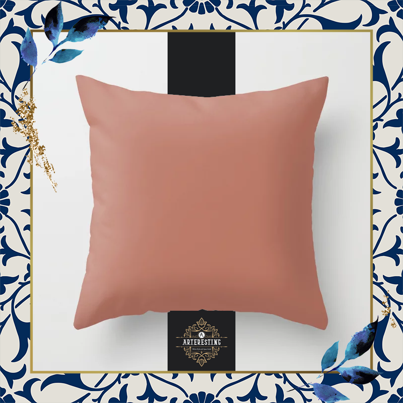 Chromatic Elegance: TERRACOTTA - COPPER PATINA Throw Pillow