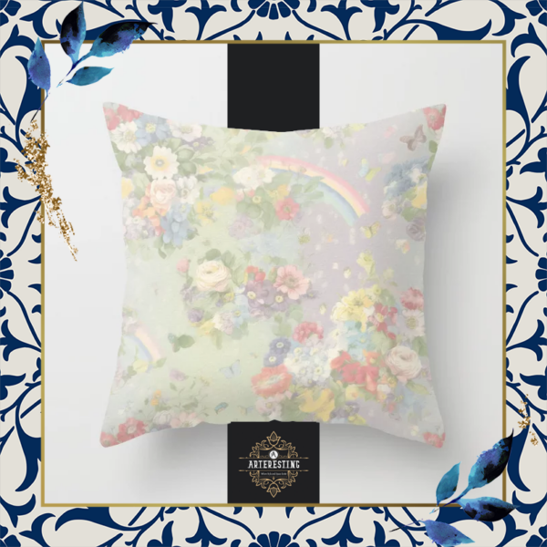 Rustic Cottage Floral Pillow Design