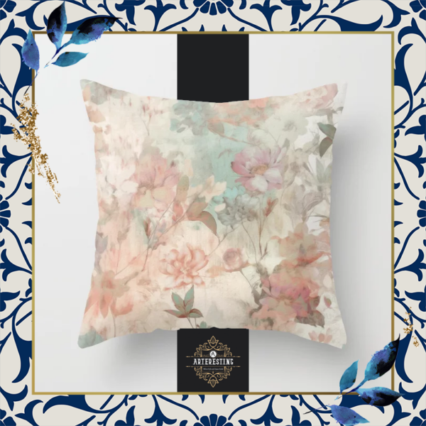 Vintage Farmhouse Floral Cushion Cover