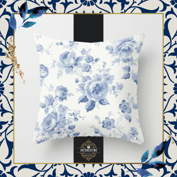 Charming Farmhouse Floral Pillow