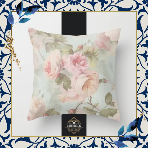 Timeless Cottage Floral Throw Pillow