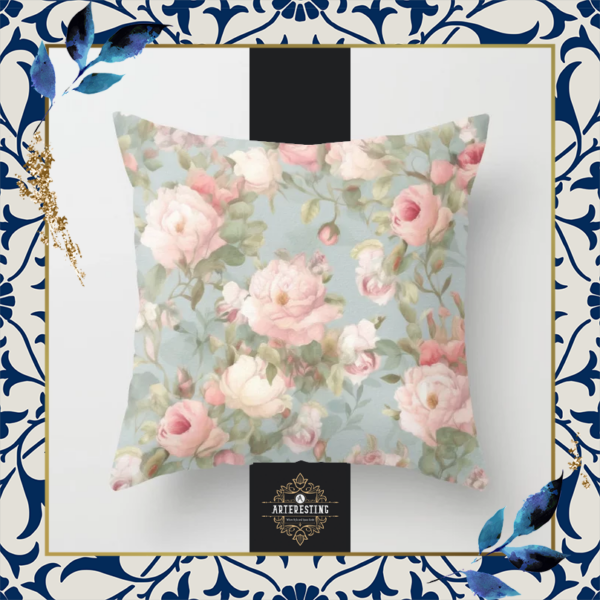 Farmhouse Vintage Floral Pillow Design