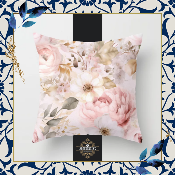 Vintage Rustic Floral Cushion Cover