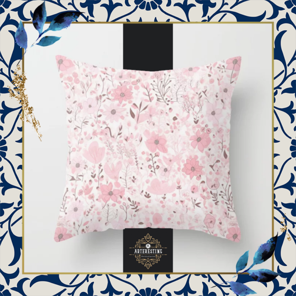 Cottage Core Floral Throw Pillow