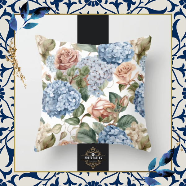 Timeless Floral Cottage Throw Pillow