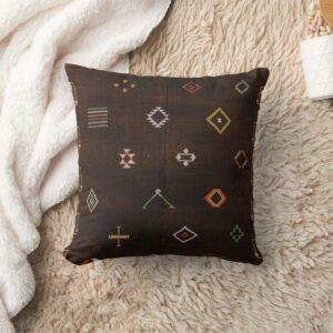 Brown Kilim Moroccan Pillow