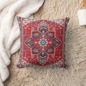 Crimson Heirloom Moroccan Pillow