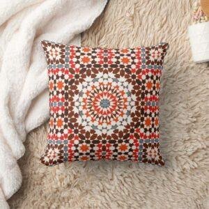 Andalusian Zellige Geometry Pillow