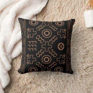 Golden Roots Tribal Pillow