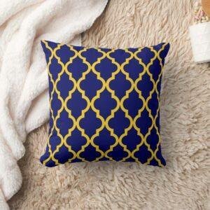 Azure Glow Boho Pillow
